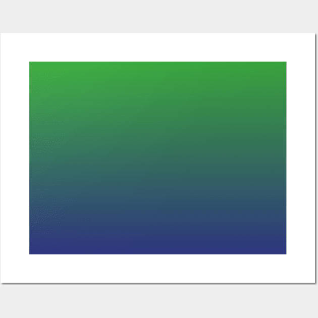 Ombre | Gradient Colors | Green and Blue | Wall Art by Eclectic At Heart